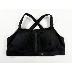 SHEFIT Ultimate Sports Bra High Impact Black 6Luxe 6XL Zip Front 52-55" Bust New